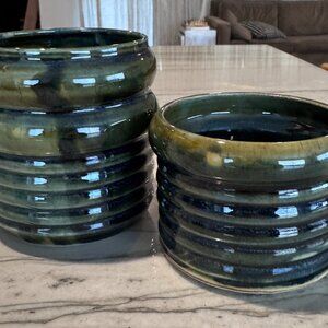 Handmade Pottery, bubble cylinders